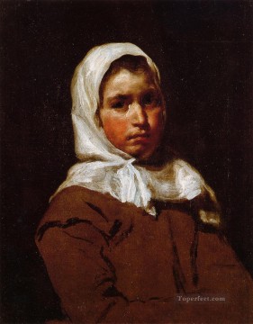 ディエゴ・ベラスケス Painting - 若い農民の少女の肖像画 ディエゴ ベラスケス